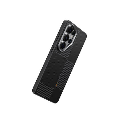 Galaxy S26 Ultra Kılıf M-safe Şarj Özellikli 600D Metal Kamera Çerçeveli Raptic Aramid Dual Serisi Kapak