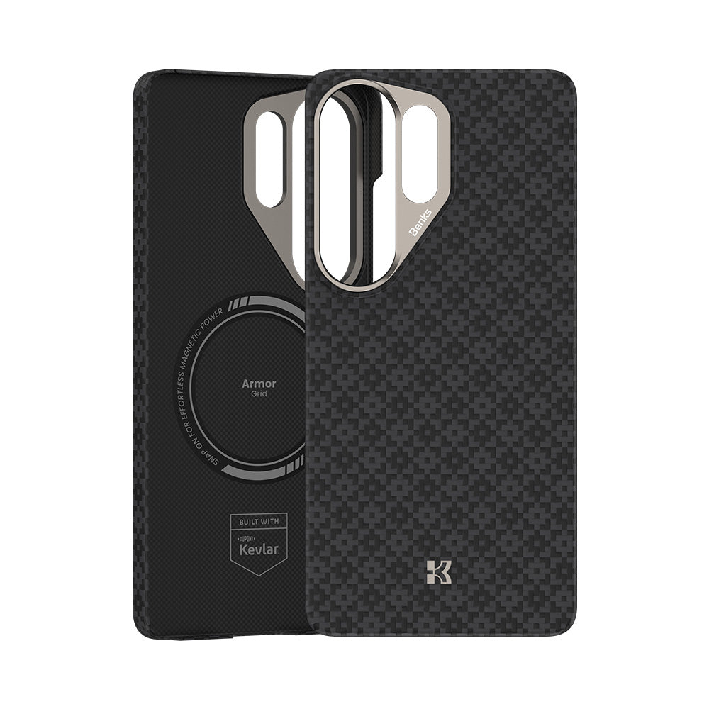 Galaxy S26 Ultra Kılıf M-Safe Şarj Özellikli Benks ArmorAir ArmorGrid Serisi Kevlar Kapak