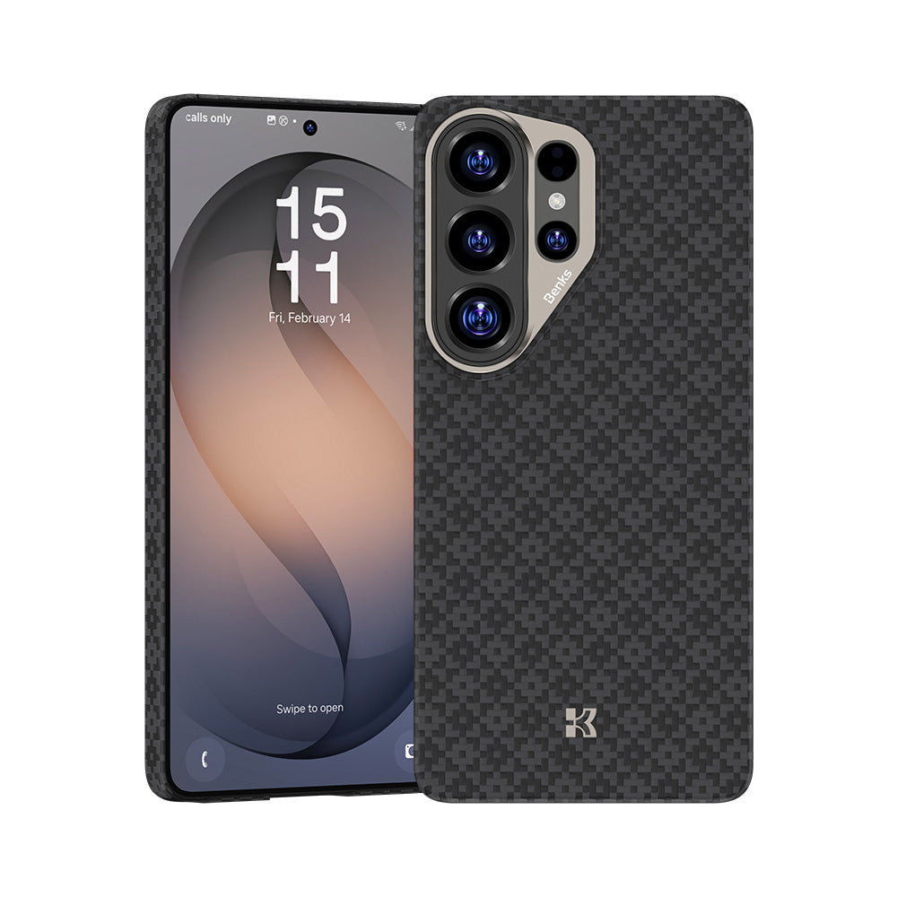 Galaxy S26 Ultra Kılıf M-Safe Şarj Özellikli Benks ArmorAir ArmorGrid Serisi Kevlar Kapak