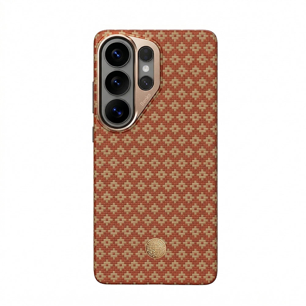 Galaxy S26 Ultra Kılıf M-Safe Şarj Özellikli Benks ArmorAir ArmorGrid Serisi Kevlar Kapak