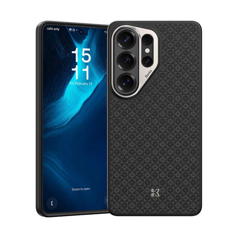 Galaxy S26 Ultra Kılıf M-Safe Şarj Özellikli Benks ArmorPro ArmorGrid Serisi Kevlar Kapak