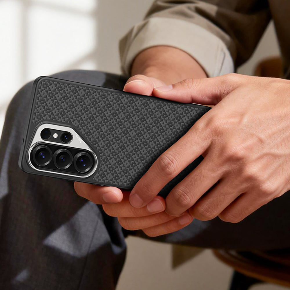 Galaxy S26 Ultra Kılıf M-Safe Şarj Özellikli Benks ArmorPro ArmorGrid Serisi Kevlar Kapak