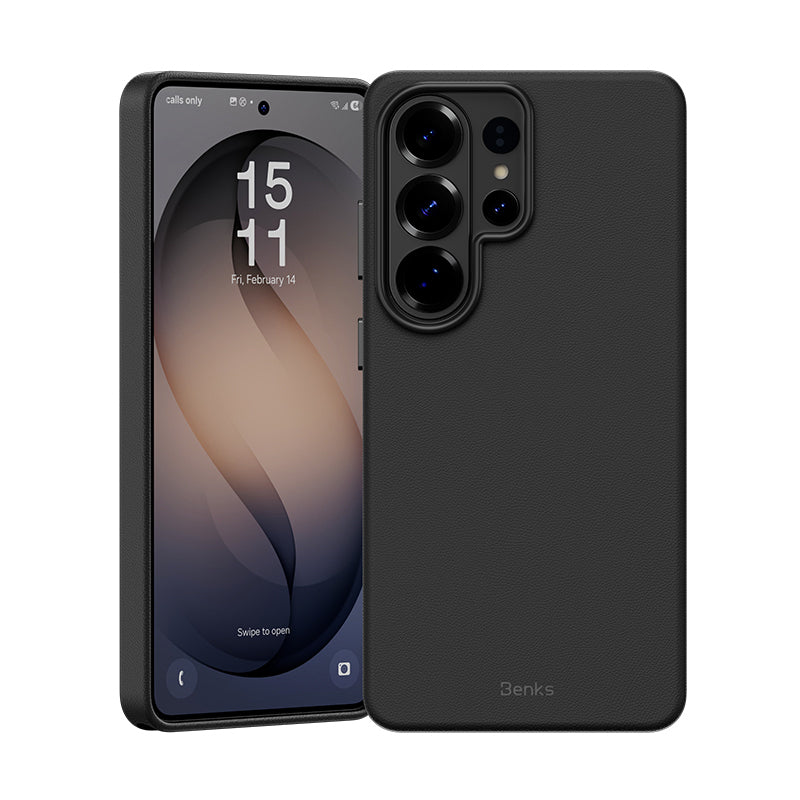 Galaxy S26 Ultra Kılıf M-safe Şarj Özellikli Çizilmeye Dayanıklı Benks VitaPro Serisi PU Deri Kapak