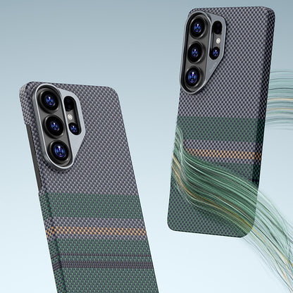 Galaxy S26 Ultra Kılıf M-safe Şarj Özellikli Karbon Fiber Tasarımlı Benks Aurora ArmorAir Kevlar Kapak