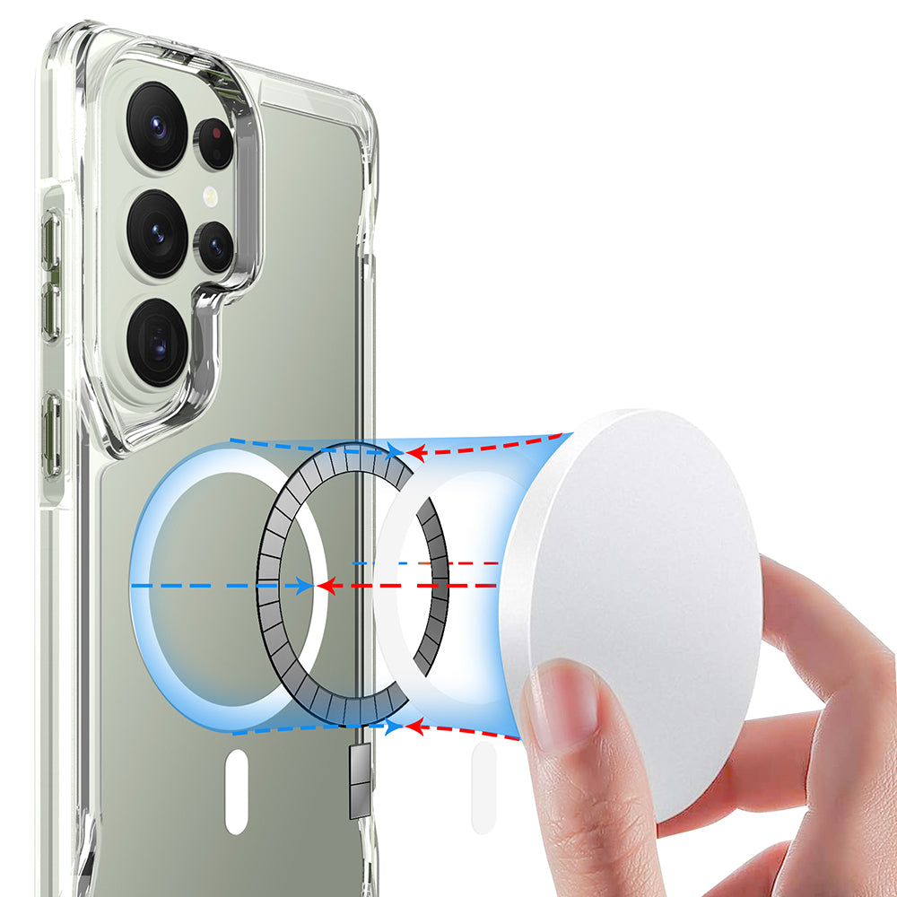 Galaxy S26 Ultra Kılıf Zore M-safe Şarj Özellikli T-Max M-safe Kapak