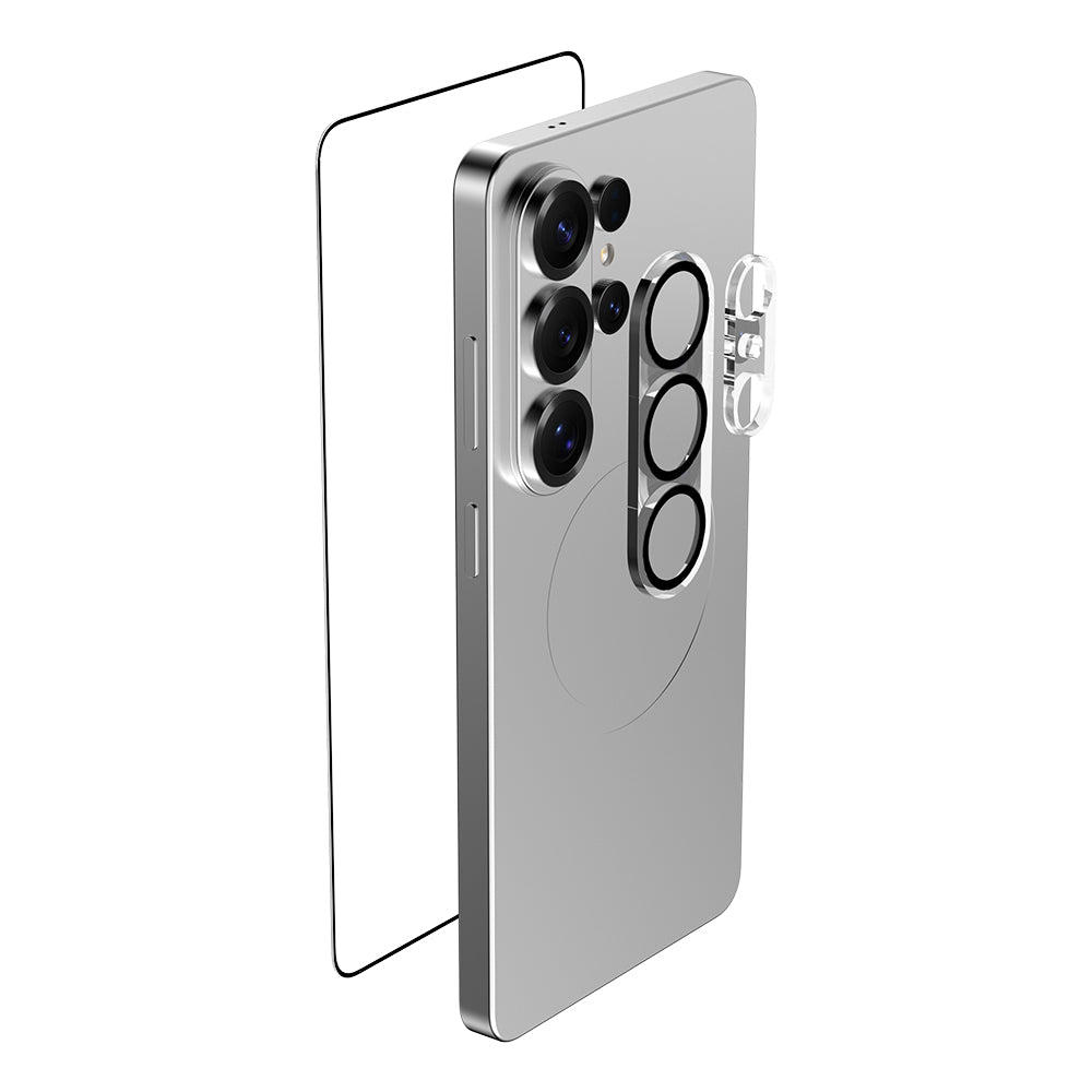 Galaxy S26 Ultra Raptic 2in1 Bundle Kit Parmak İzi BırakmayanTemperli Ekran Koruyucu + Lens Koruyucu Set