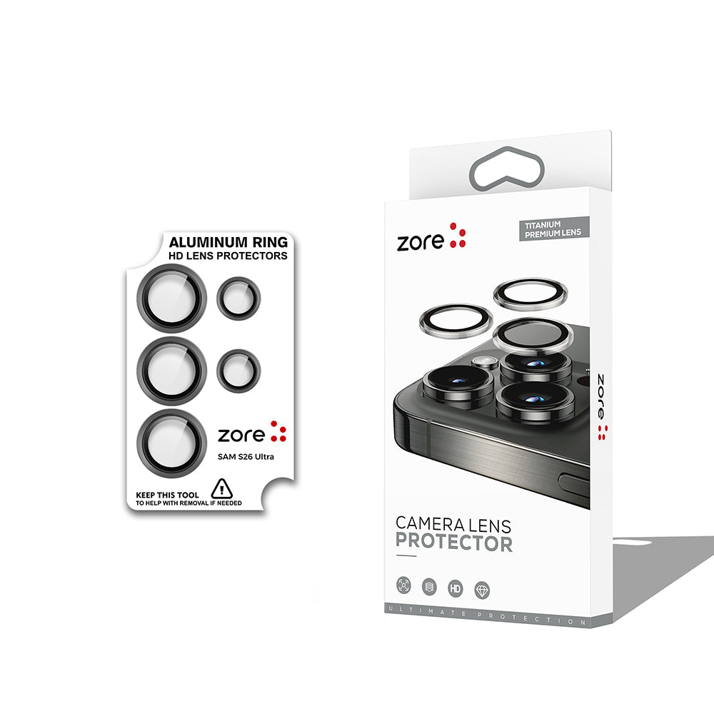 Galaxy S26 Ultra Zore CL-12 Premium Safir Parmak İzi Bırakmayan Anti-Reflective Kamera Lens Koruyucu