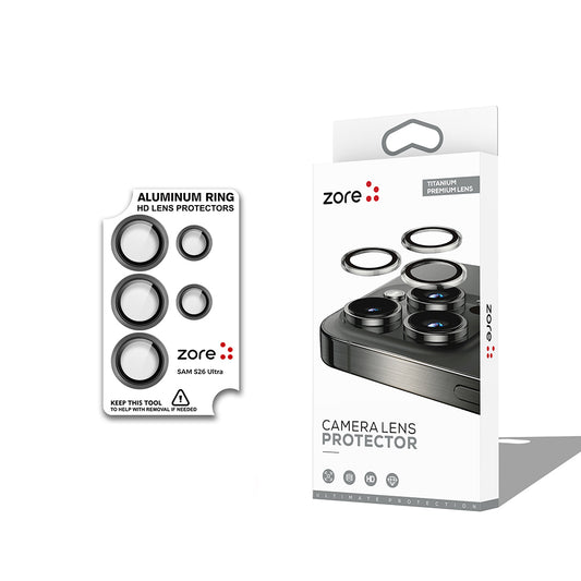 Galaxy S26 Ultra Zore CL-12 Premium Safir Parmak İzi Bırakmayan Anti-Reflective Kamera Lens Koruyucu