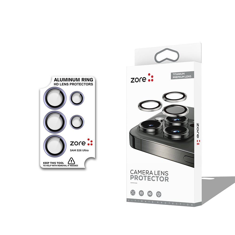 Galaxy S26 Ultra Zore CL-12 Premium Safir Parmak İzi Bırakmayan Anti-Reflective Kamera Lens Koruyucu