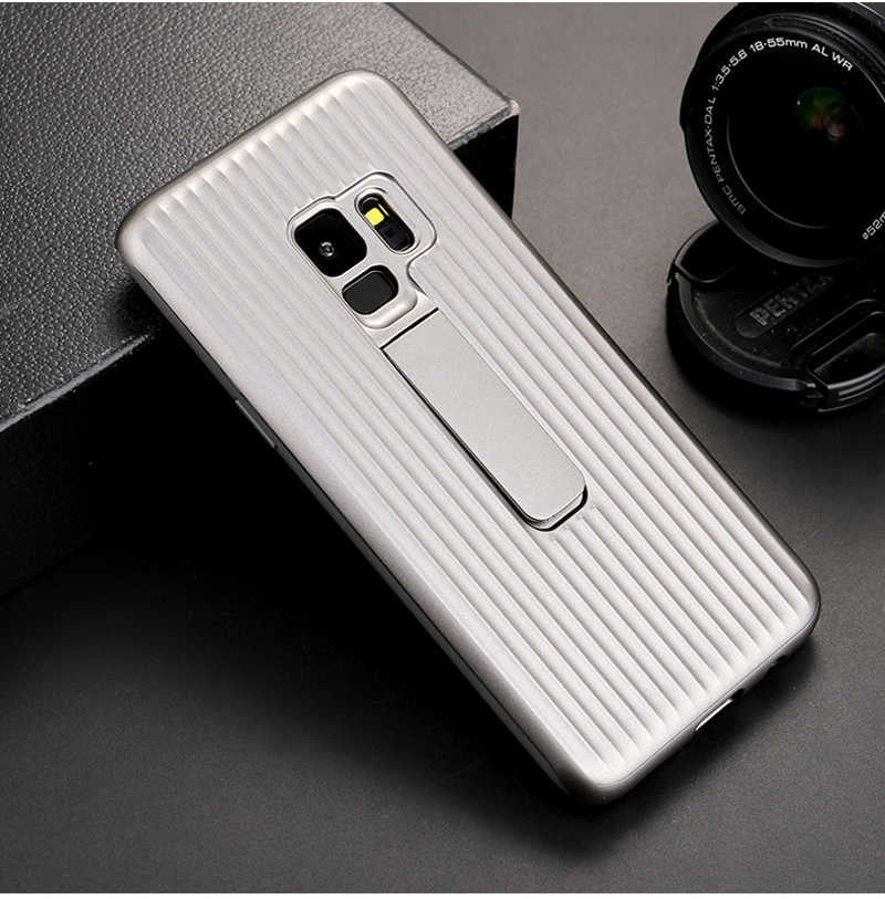Galaxy S9 Kılıf Zore Wave Standlı Mıknatıslı Kapak