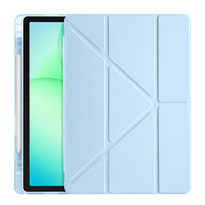 Galaxy Tab A11 Plus Kılıf Zore Tri Folding Kalem Bölmeli Standlı Kılıf