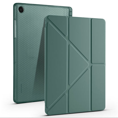 Galaxy Tab A11 Plus Kılıf Zore Tri Folding Kalem Bölmeli Standlı Kılıf