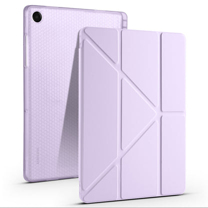 Galaxy Tab A11 Plus Kılıf Zore Tri Folding Kalem Bölmeli Standlı Kılıf