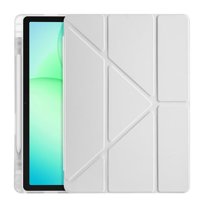 Galaxy Tab A11 Plus Kılıf Zore Tri Folding Kalem Bölmeli Standlı Kılıf