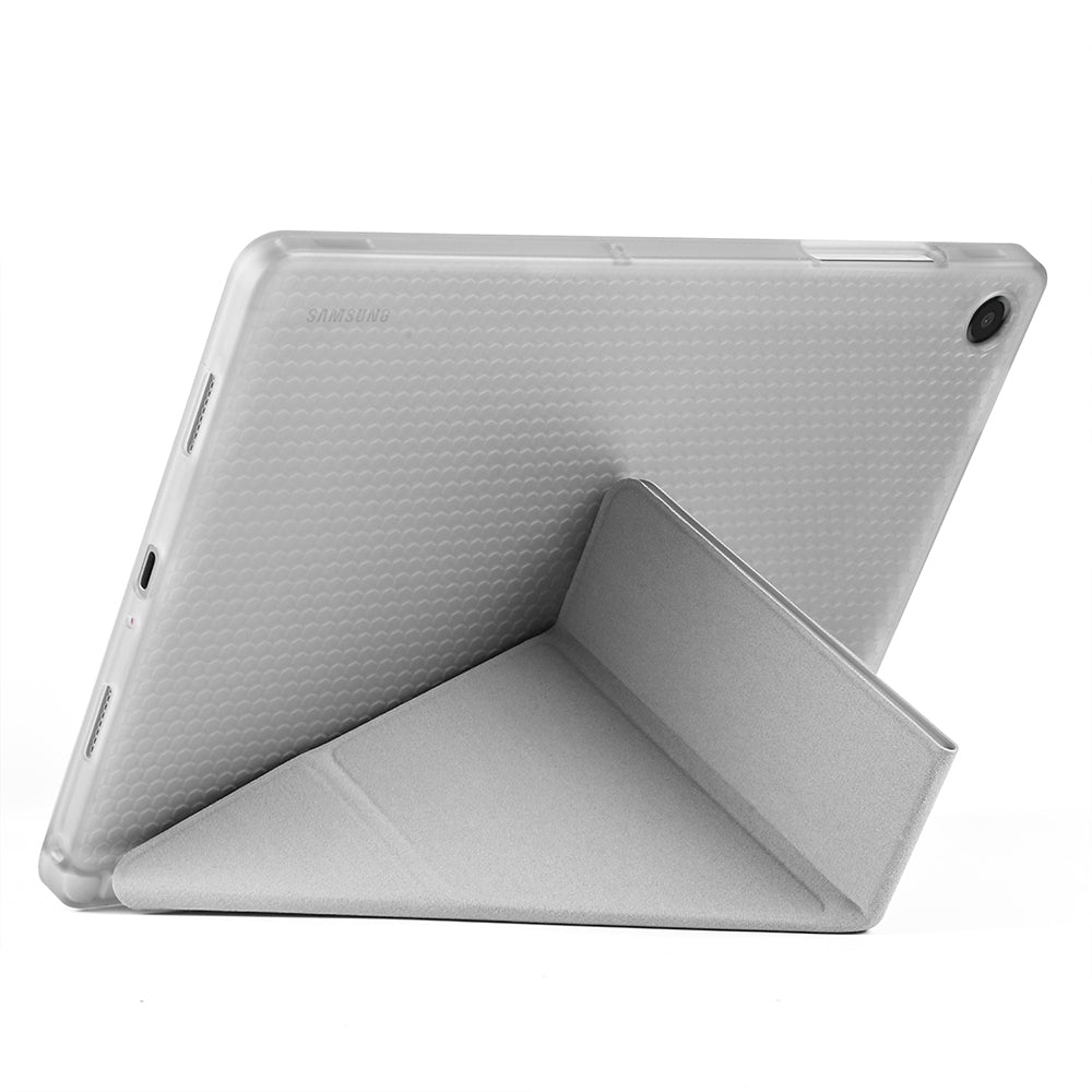 Galaxy Tab A11 Plus Kılıf Zore Tri Folding Kalem Bölmeli Standlı Kılıf