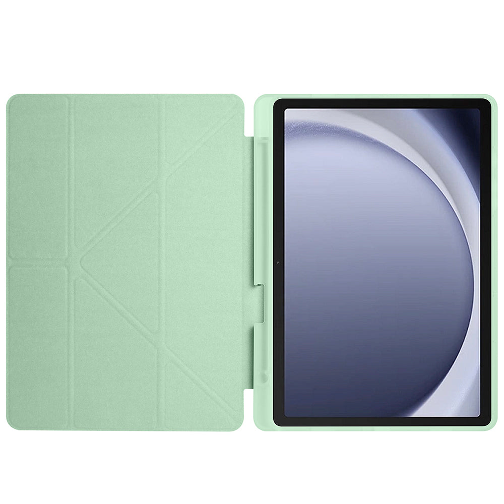 Galaxy Tab A11 Plus Kılıf Zore Tri Folding Kalem Bölmeli Standlı Kılıf