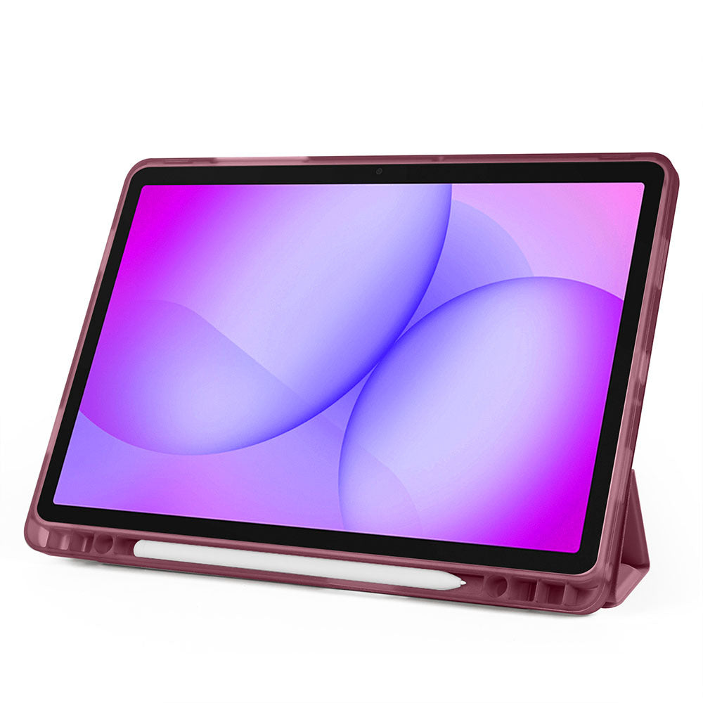 Galaxy Tab A11 Plus Kılıf Zore Tri Folding Kalem Bölmeli Standlı Kılıf