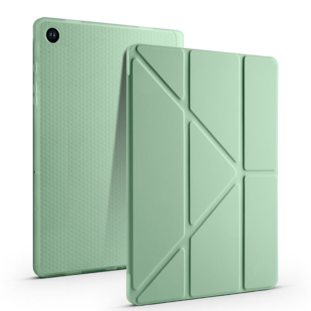 Galaxy Tab A11 Plus Kılıf Zore Tri Folding Kalem Bölmeli Standlı Kılıf
