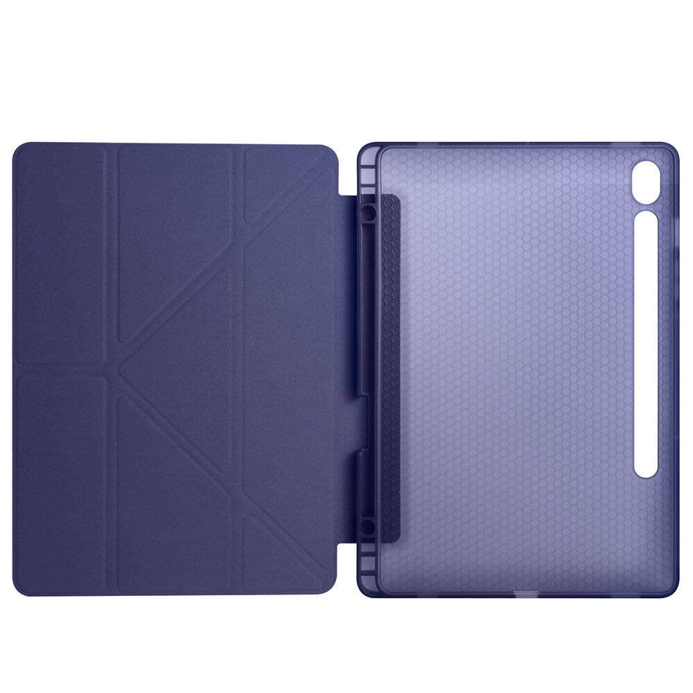 Galaxy Tab S10 FE Kılıf Zore Tri Folding Kalem Bölmeli Standlı Kılıf