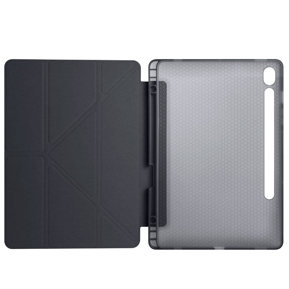 Galaxy Tab S10 FE Kılıf Zore Tri Folding Kalem Bölmeli Standlı Kılıf