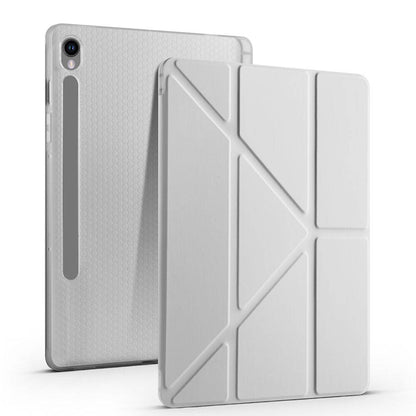 Galaxy Tab S10 FE Kılıf Zore Tri Folding Kalem Bölmeli Standlı Kılıf
