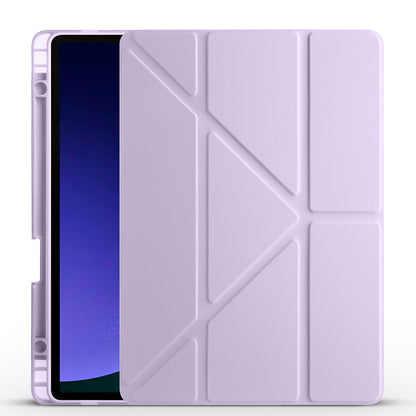 Galaxy Tab S10 FE Kılıf Zore Tri Folding Kalem Bölmeli Standlı Kılıf