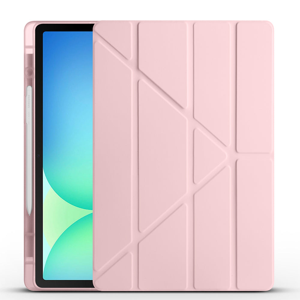 Galaxy Tab S10 FE Plus Kılıf Zore Tri Folding Kalem Bölmeli Standlı Kılıf