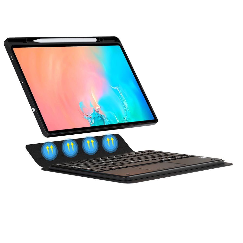 Galaxy Tab S10 FE Zore Border Keyboard Bluetooh Bağlantılı Standlı Klavyeli Tablet Kılıfı
