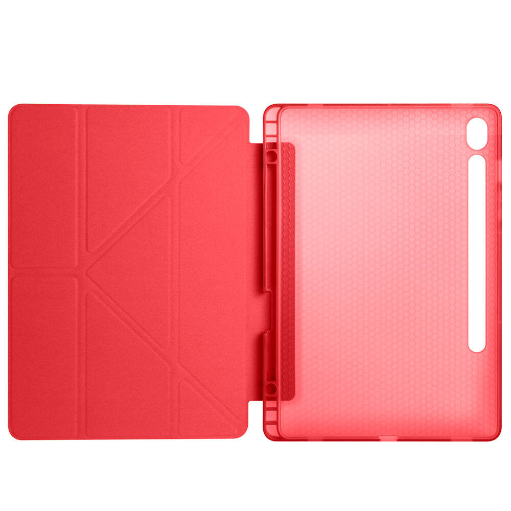 Galaxy Tab S10 Lite Kılıf Zore Tri Folding Kalem Bölmeli Standlı Kılıf