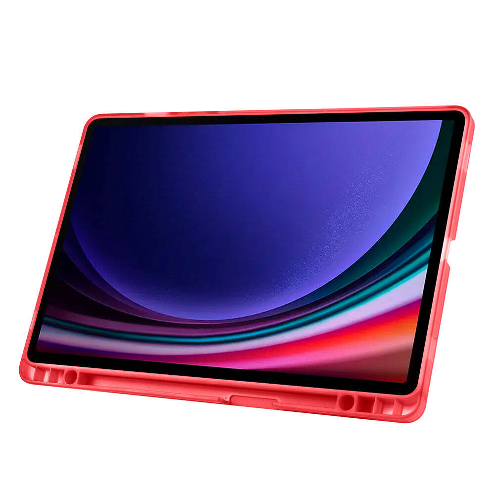 Galaxy Tab S10 Lite Kılıf Zore Tri Folding Kalem Bölmeli Standlı Kılıf