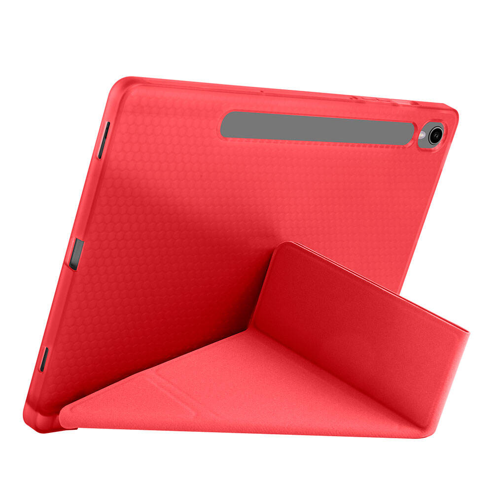 Galaxy Tab S10 Lite Kılıf Zore Tri Folding Kalem Bölmeli Standlı Kılıf