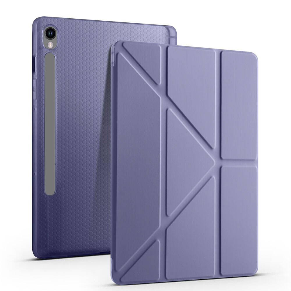 Galaxy Tab S10 Lite Kılıf Zore Tri Folding Kalem Bölmeli Standlı Kılıf