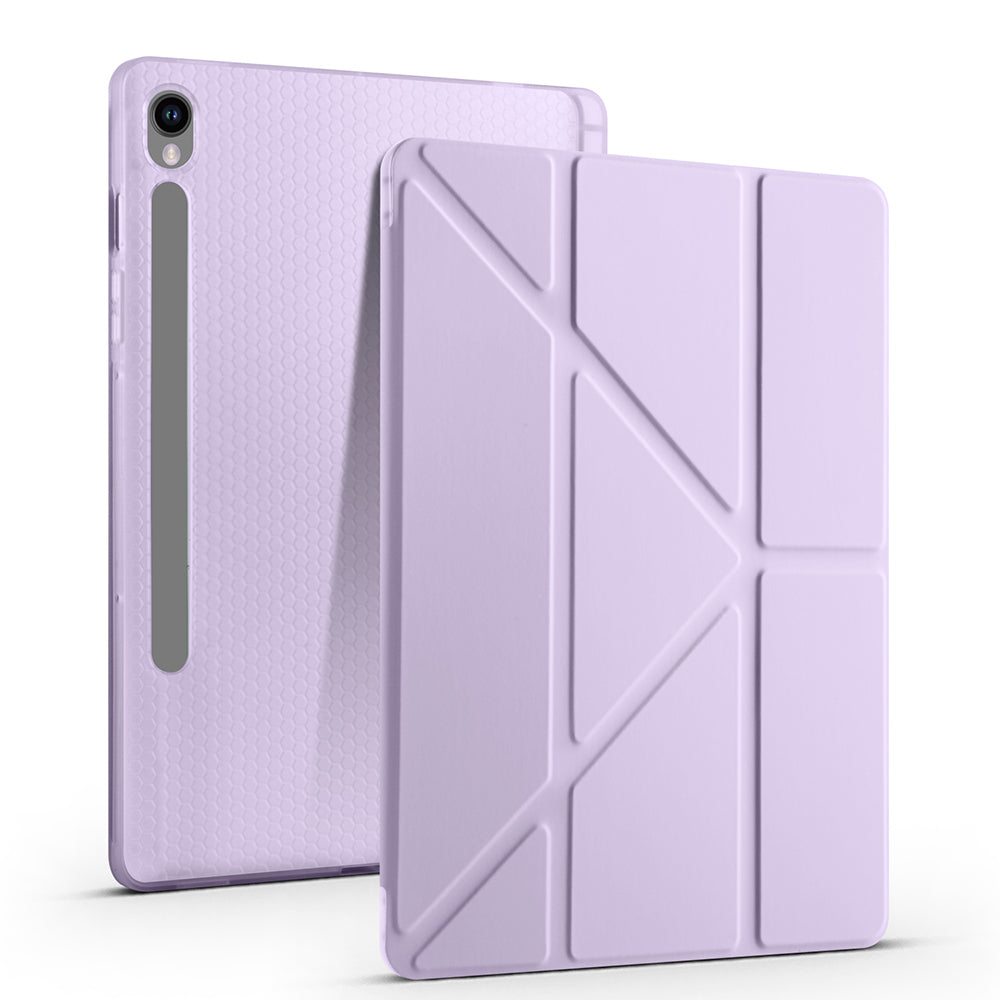 Galaxy Tab S10 Lite Kılıf Zore Tri Folding Kalem Bölmeli Standlı Kılıf