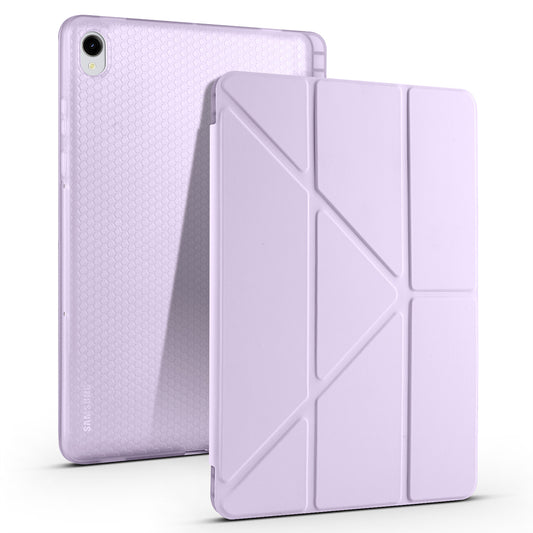 Galaxy Tab S11 Kılıf Zore Tri Folding Kalem Bölmeli Standlı Kılıf