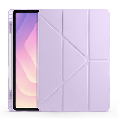Galaxy Tab S11 Kılıf Zore Tri Folding Kalem Bölmeli Standlı Kılıf