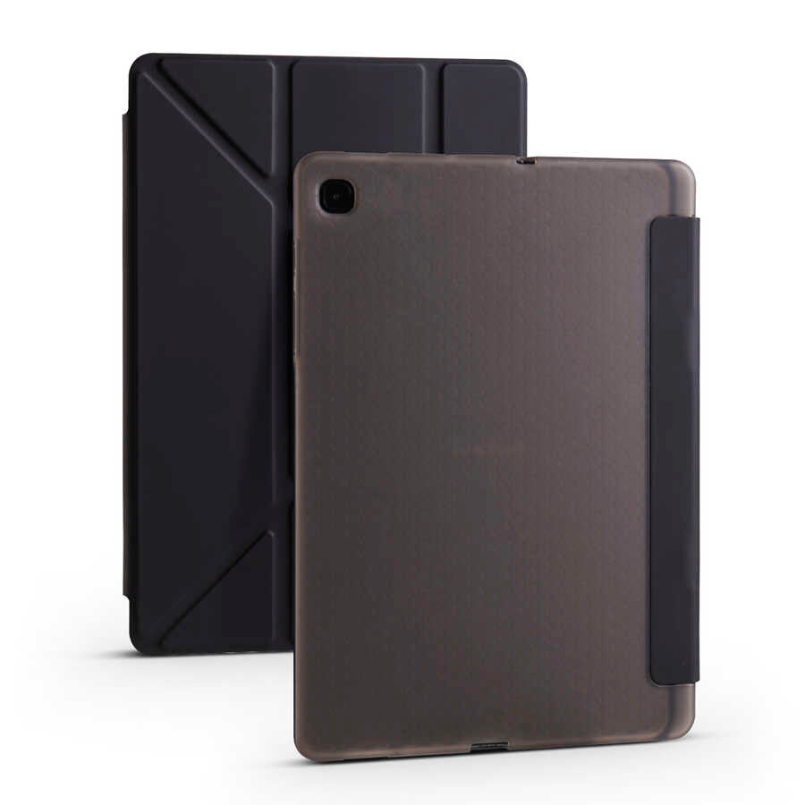 Galaxy Tab S6 Lite P610 Kılıf Zore Tri Folding Kalem Bölmeli Standlı Kılıf