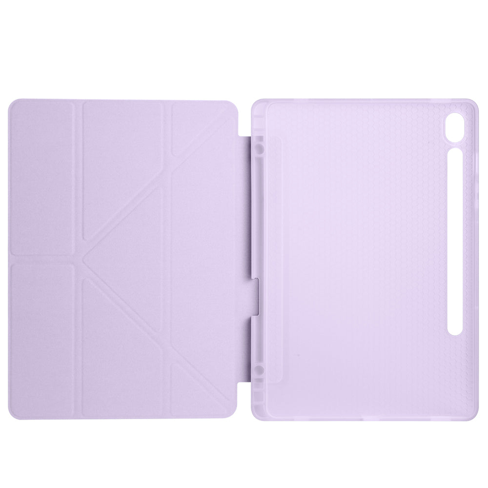 Galaxy Tab S9 FE Kılıf Zore Tri Folding Kalem Bölmeli Standlı Kılıf