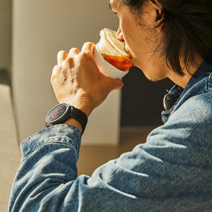 Galaxy Watch 4 44mm Karbon Fiber Pitaka Modern Serisi Black-Grey Twill Kordon