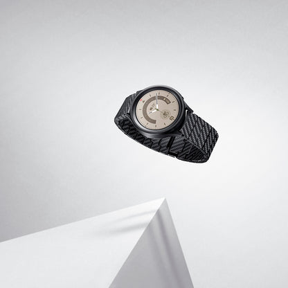 Galaxy Watch 6 44mm Karbon Fiber Pitaka Modern Serisi Black-Grey Twill Kordon