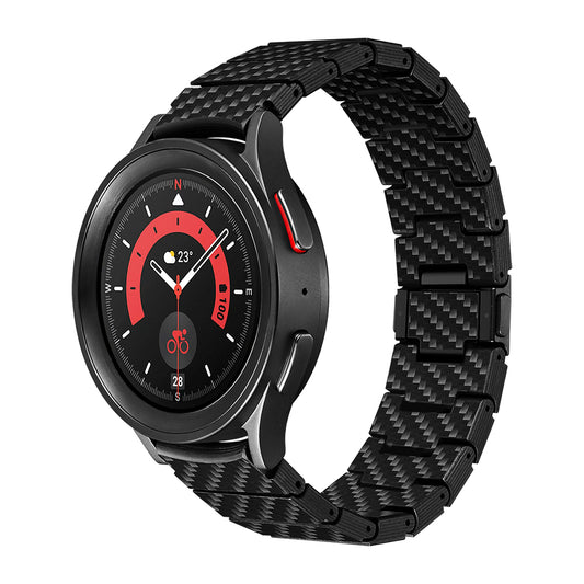 Galaxy Watch 7 40mm Karbon Fiber Pitaka Modern Serisi Black-Grey Twill Kordon