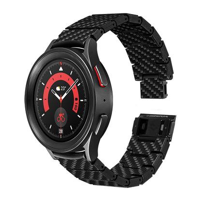 Galaxy Watch 7 40mm Karbon Fiber Pitaka Modern Serisi Black-Grey Twill Kordon