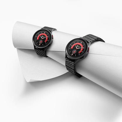 Galaxy Watch 7 40mm Karbon Fiber Pitaka Modern Serisi Black-Grey Twill Kordon