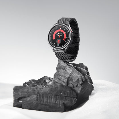 Galaxy Watch 7 40mm Karbon Fiber Pitaka Modern Serisi Black-Grey Twill Kordon