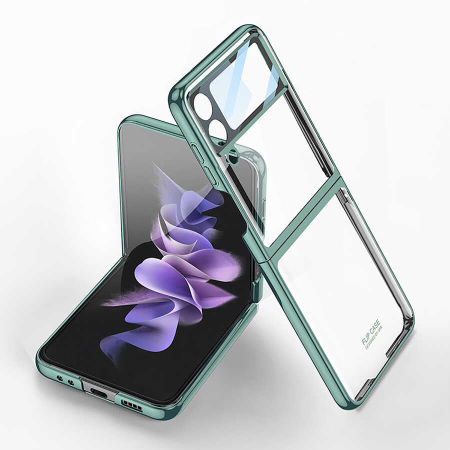 Galaxy Z Flip 4 Kılıf Zore Kıpta Lensli Kapak