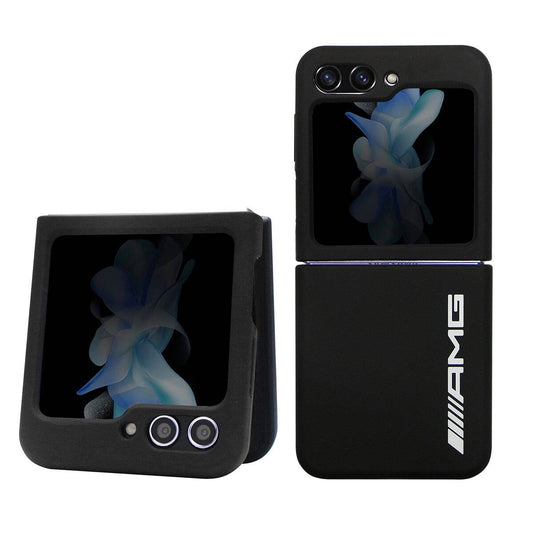 Galaxy Z Flip 5 Kılıf AMG M-safe Şarj Özellikli Büyük Logo Dizayn Orjinal Lisanslı Kapak