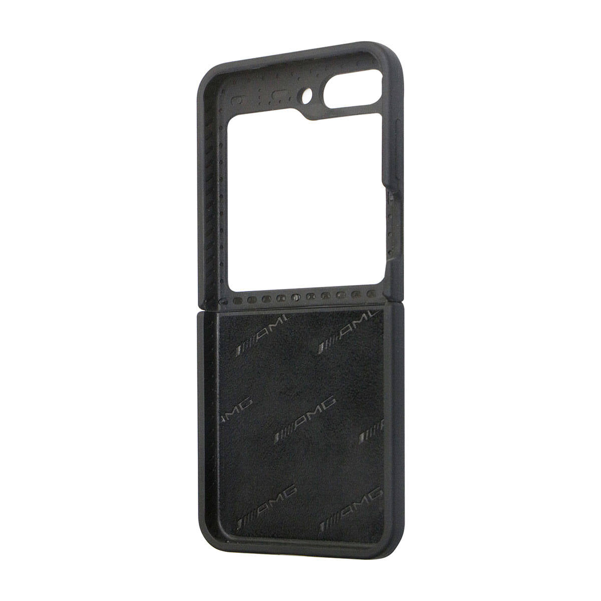 Galaxy Z Flip 5 Kılıf AMG M-safe Şarj Özellikli Büyük Logo Dizayn Orjinal Lisanslı Kapak