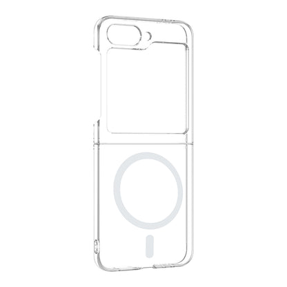 Galaxy Z Flip 6 Kamera Korumalı M-Safe Şarj Özellikli Şeffaf Zore London Sert PC Kapak