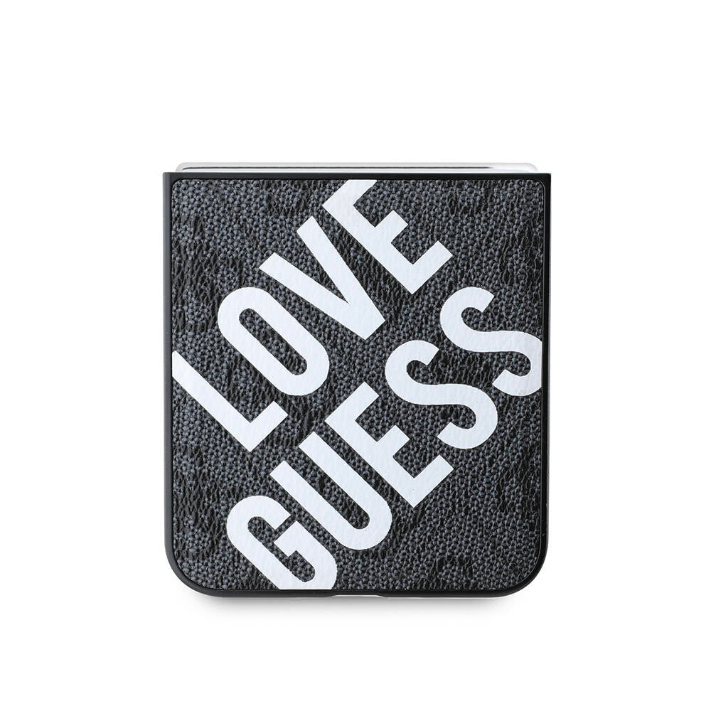 Galaxy Z Flip 6 Kılıf Guess Orjinal Lisanslı M-safe Şarj Özellikli Love Guess Printing Kapak