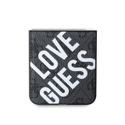 Galaxy Z Flip 6 Kılıf Guess Orjinal Lisanslı M-safe Şarj Özellikli Love Guess Printing Kapak