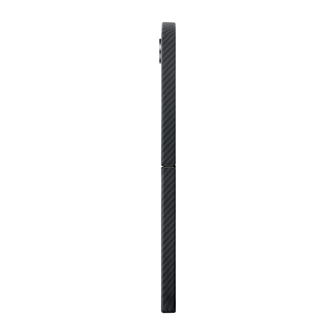 Galaxy Z Flip 6 Kılıf M-safe Şarj Özellikli 600D Aramid Fiber Pitaka Ultra-Slim Classic Serisi Black-Grey Twill Kapak